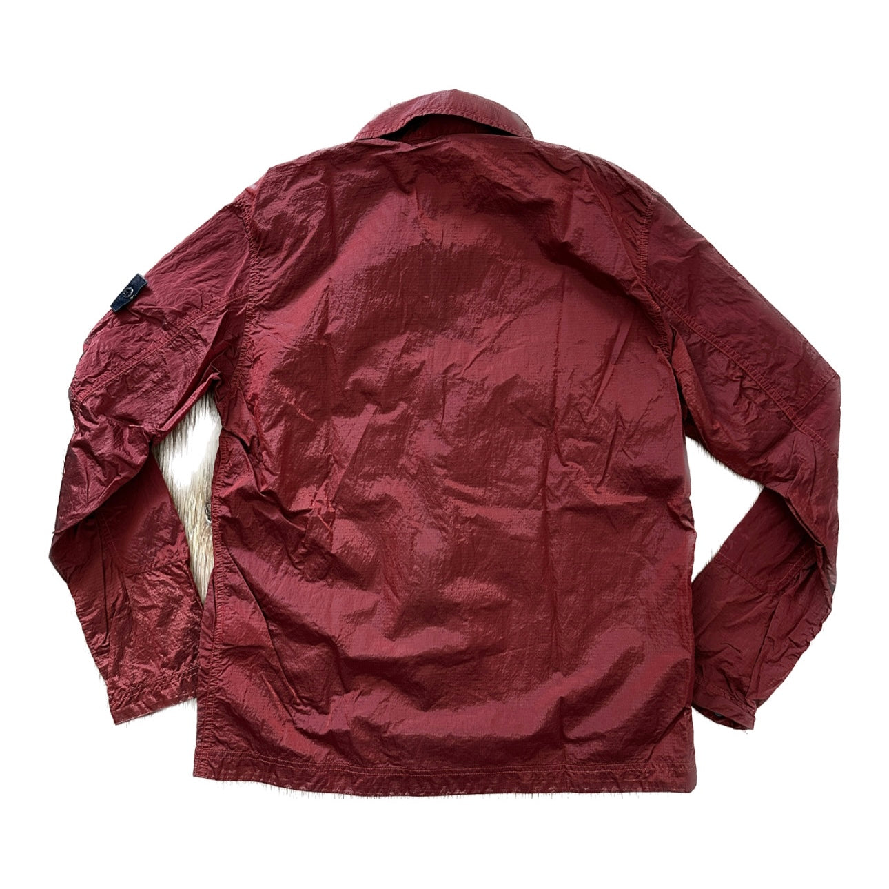 Stone island nylon outlet metal overshirt red