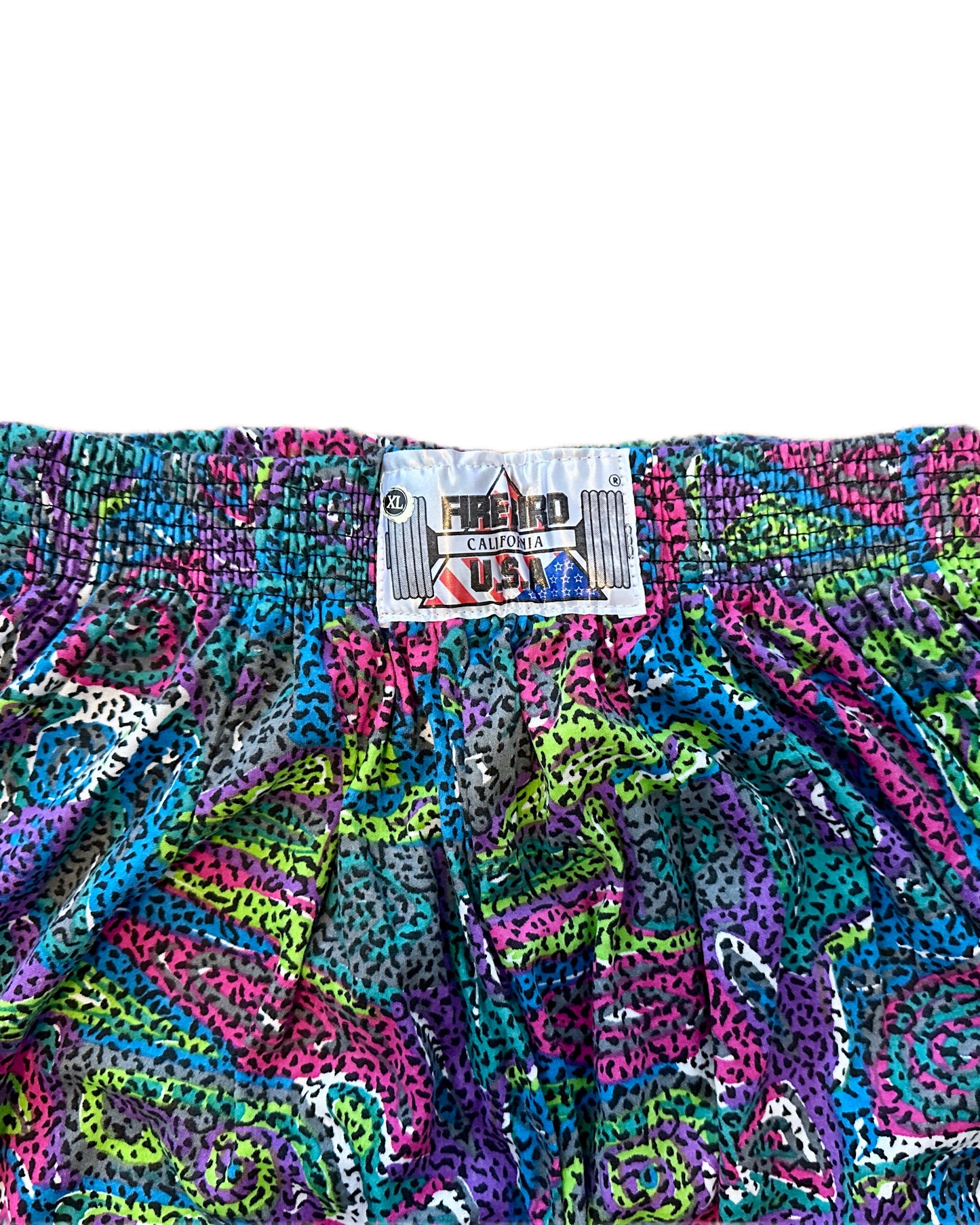 Firebird California USA Vintage 90s Bodybuilding Pants - Vibrant Swirly Pattern - XL