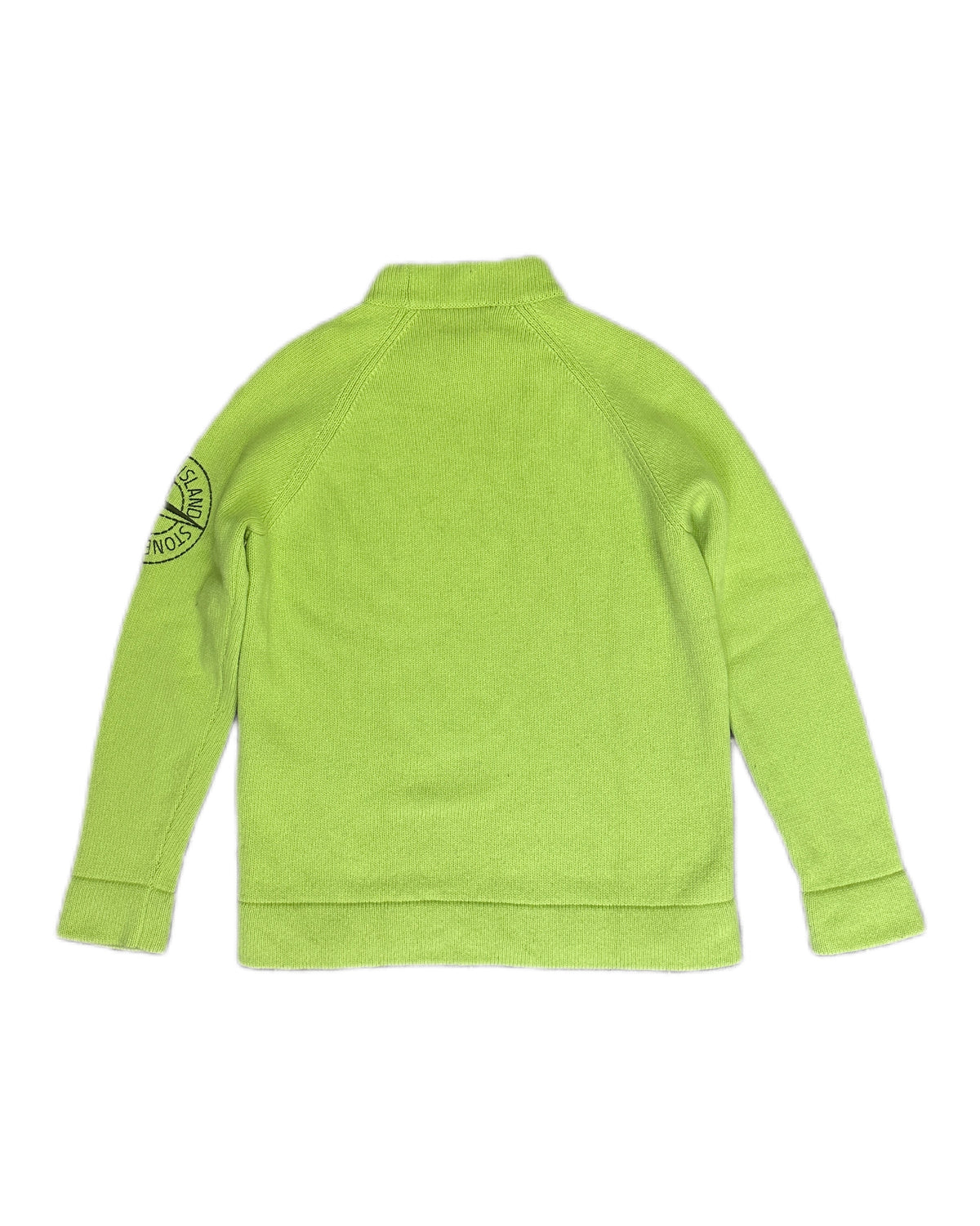 Stone Island 2019 Lime Green Wool Knit - L - Made in Italy