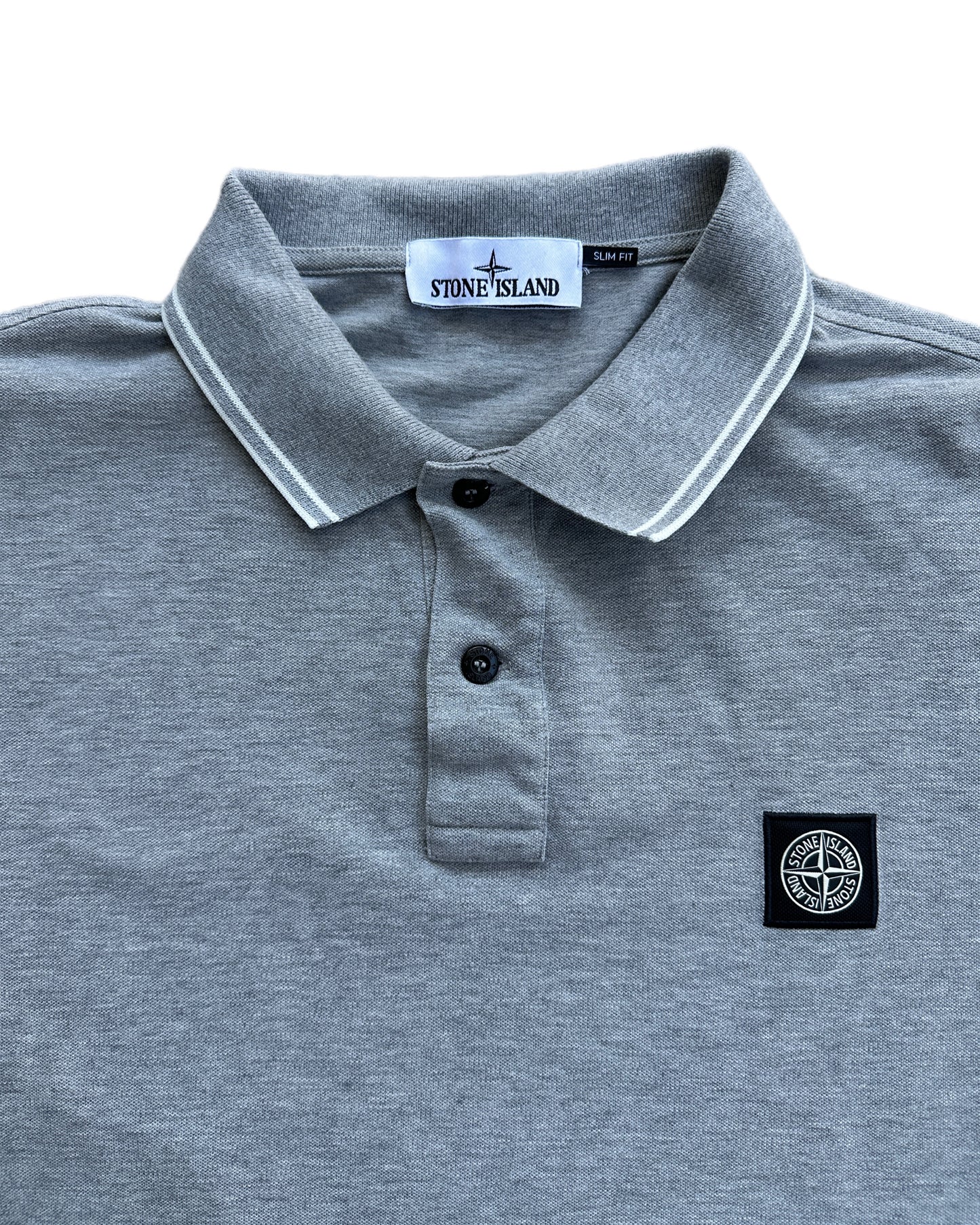 Stone Island Slim Fit Polo Shirt Grey - XXL