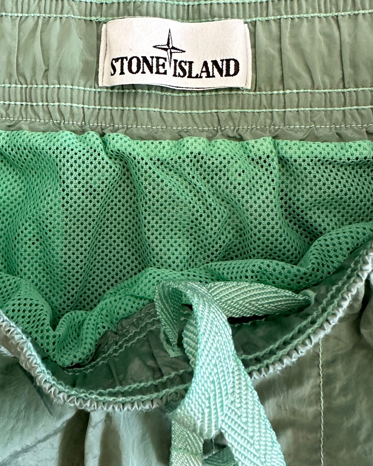 Stone Island 2021 Nylon Metal Shorts Mint Green - L