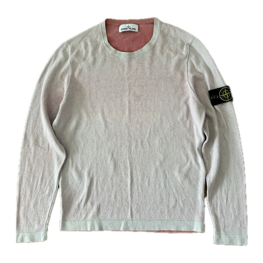 Stone Island 2020 Handsprayed Light Knit Peach Sweater - M - Made in Italy