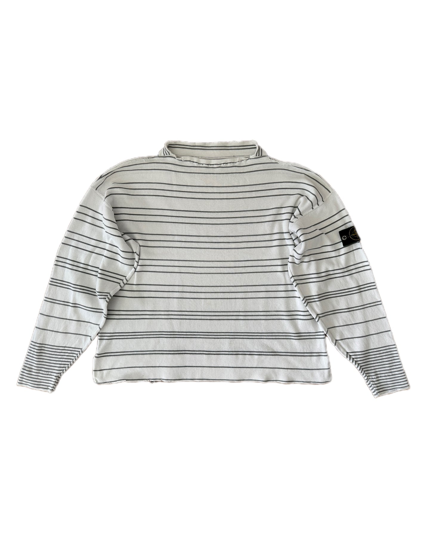 Stone Island 80s Boatneck Striped Longsleeve Sweater - XL