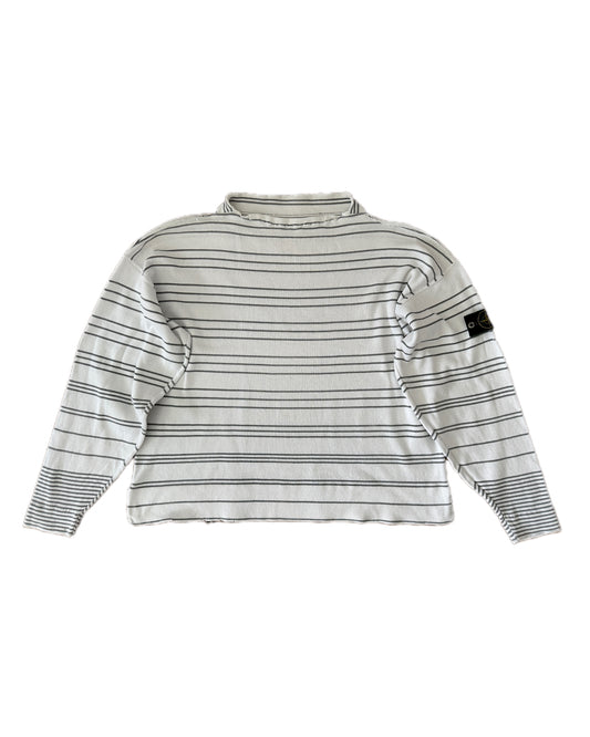 Stone Island 80s Boatneck Striped Longsleeve Sweater - XL