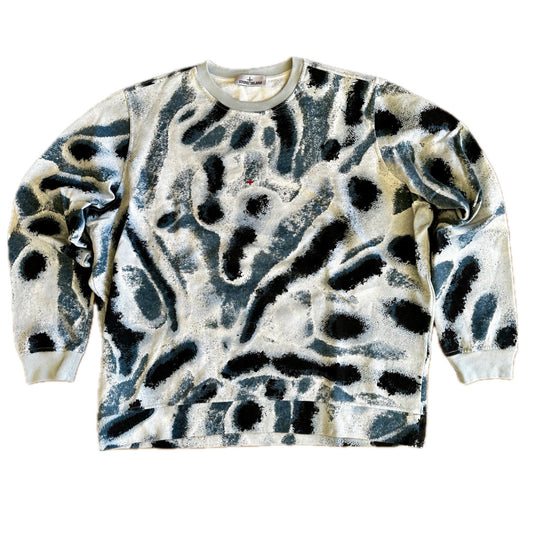 Stone Island Marina 2022 Cotton Fleece Reef Camo Sweatshirt - XXL - Made in Italy