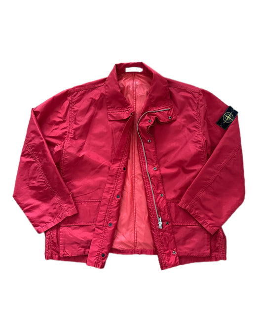 Stone Island 1993 Vintage Formula Steel Red Flight Jacket - XL - Made in Italy
