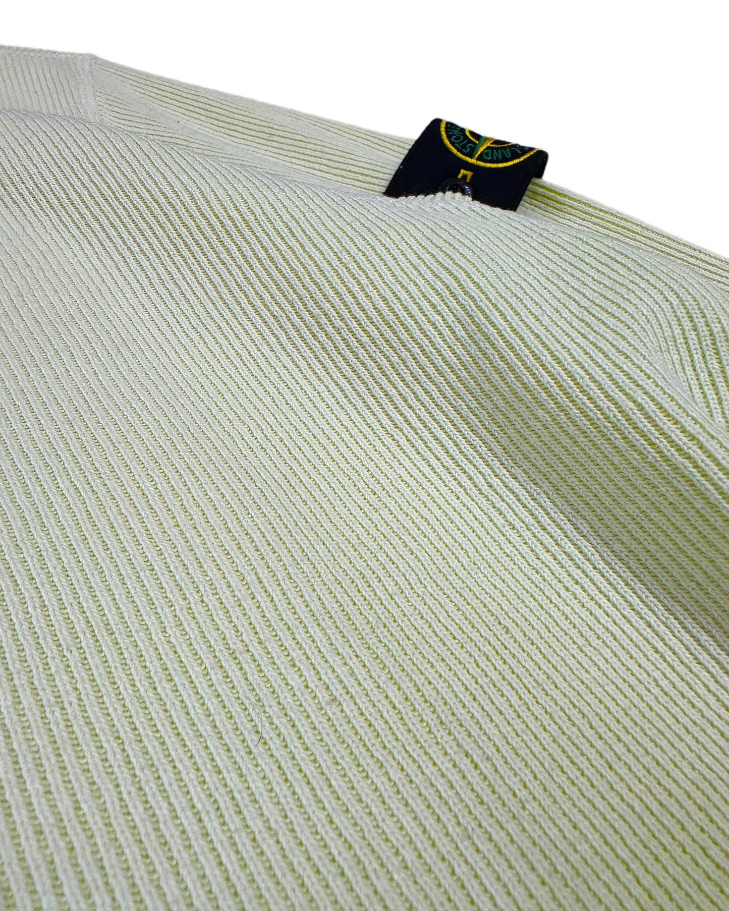 Stone Island Lemon Ribbed Cotton Sweatshirt - L