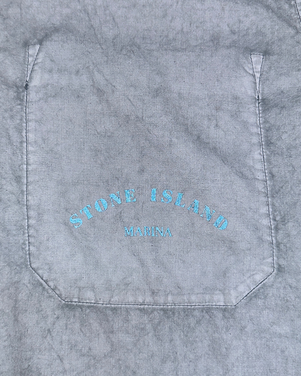 Stone Island Marina 2023 Reflective Print Overshirt Polo Blue - M - Made in Italy