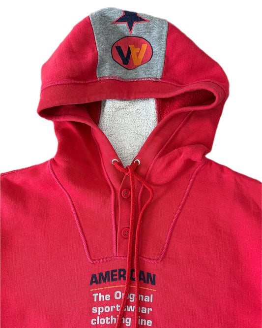 American System 1986 Vintage Hooded Sweatshirt - M - Made in Italy
