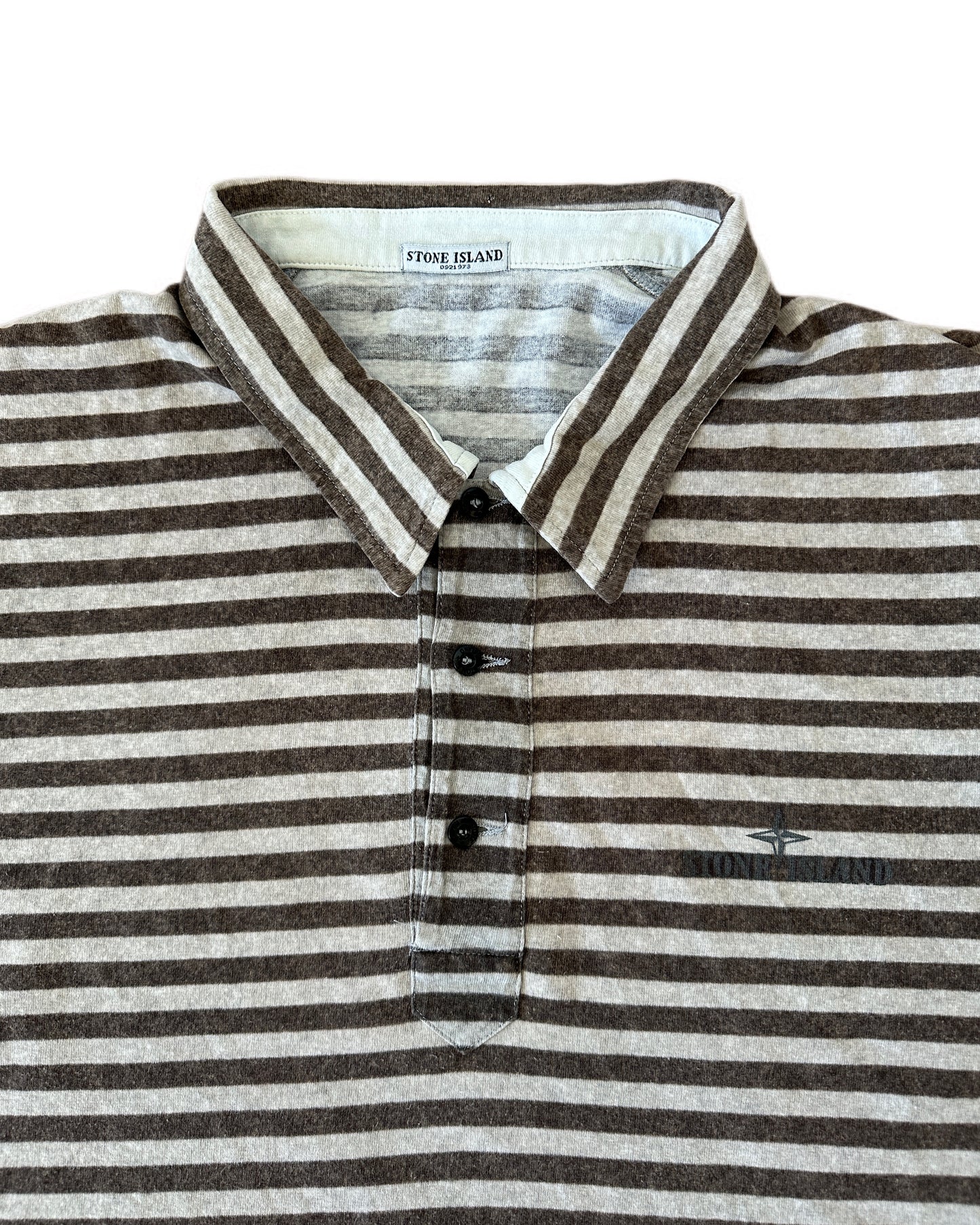 Stone Island 2007 Paul Harvey Striped Polo Shirt - XL - Made in Italy