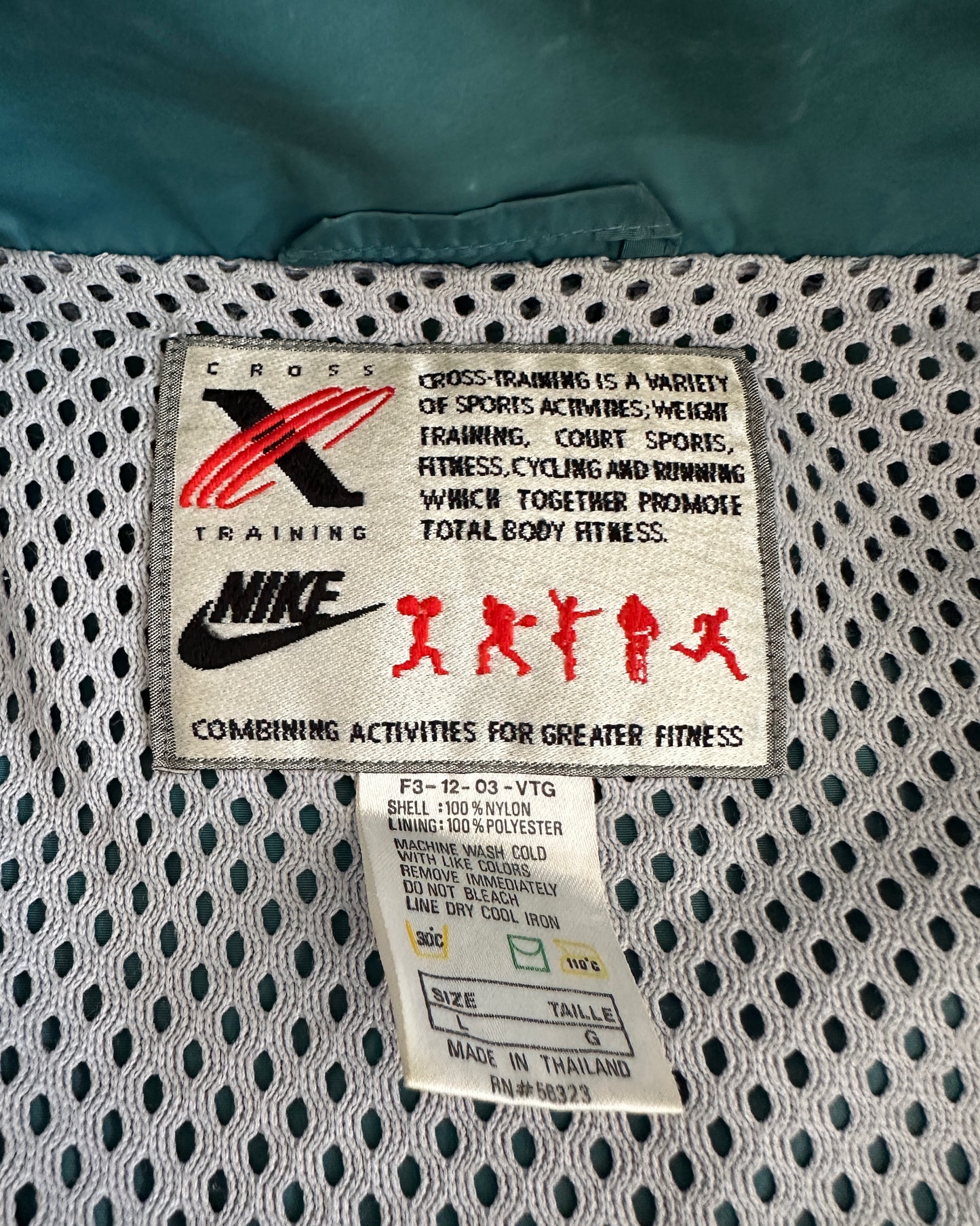 Nike Cross Training 1991 Teal Double Layer Soft Shell Jacket  - L