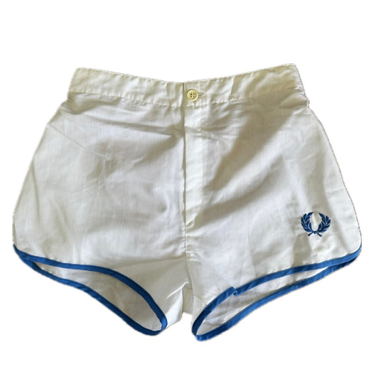 Fred Perry 80s Vintage Kids White Shorts - 4 / S - Made in Spain