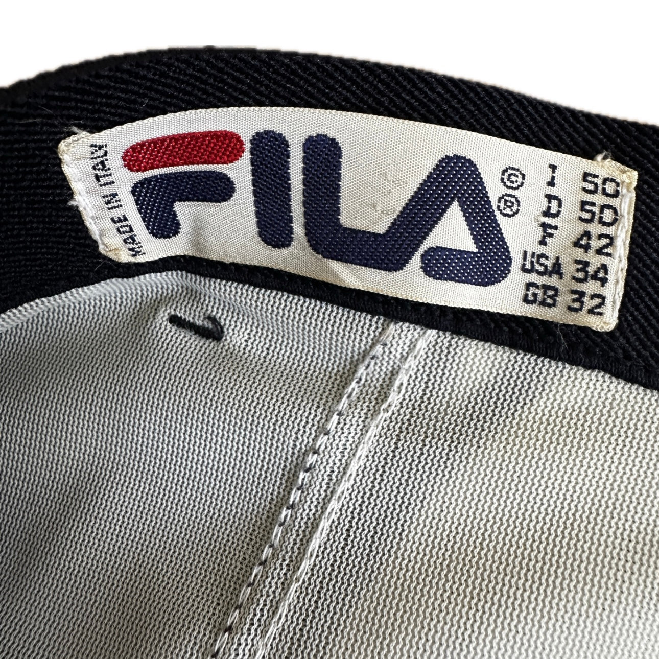 Fila 80s Vintage Navy Tennis Shorts - L - Made in Italy