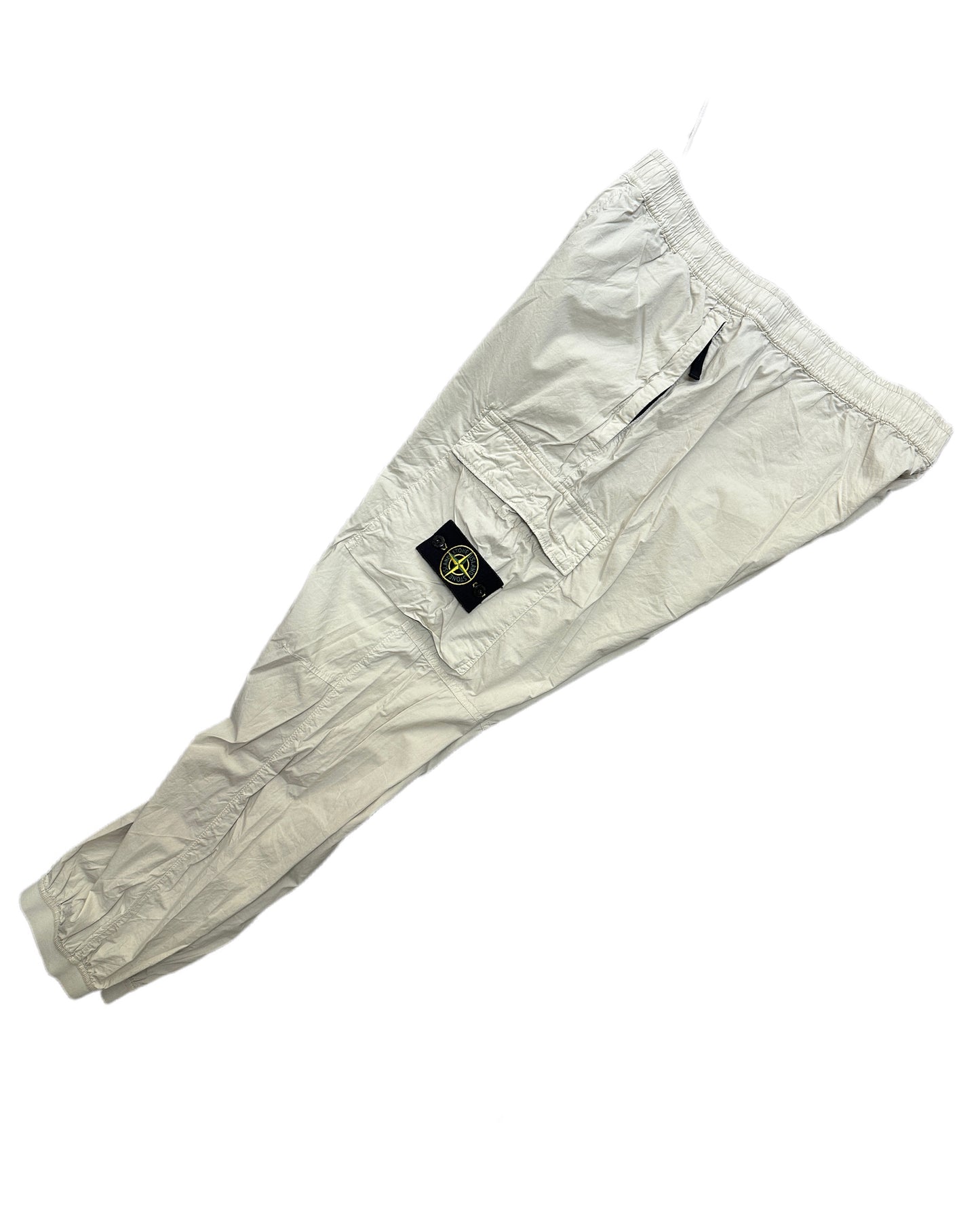 Stone Island 2025 Stretch Cotton Tela Pracadute Beige Type RE-T Cargo Pants - W34