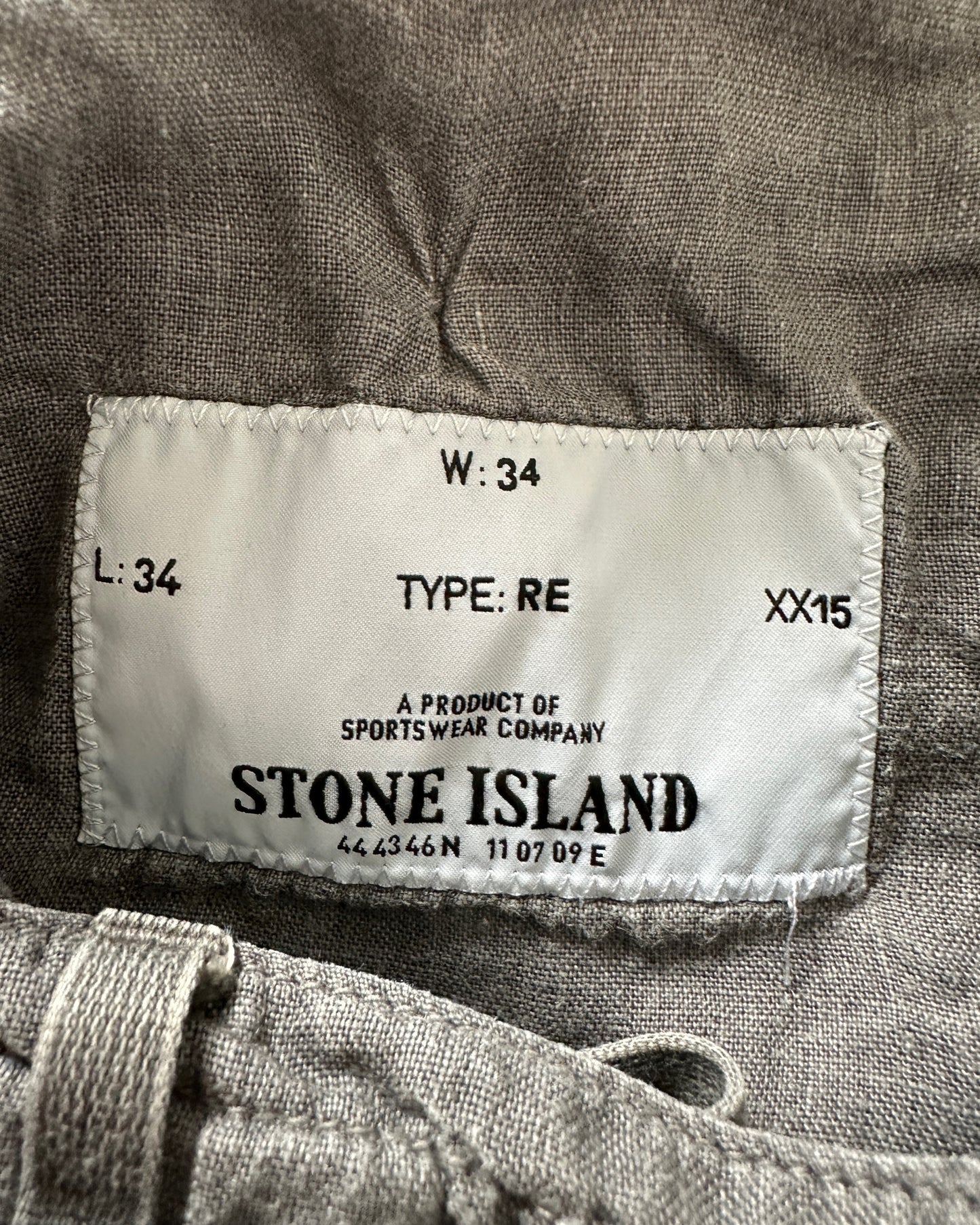 Stone Island 2015 Grey Linen Shorts - 34