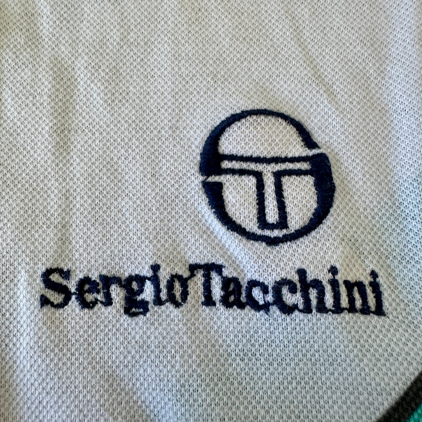 Sergio Tacchini Vintage Tennis Polo Shirt - V / M - Made in Italy