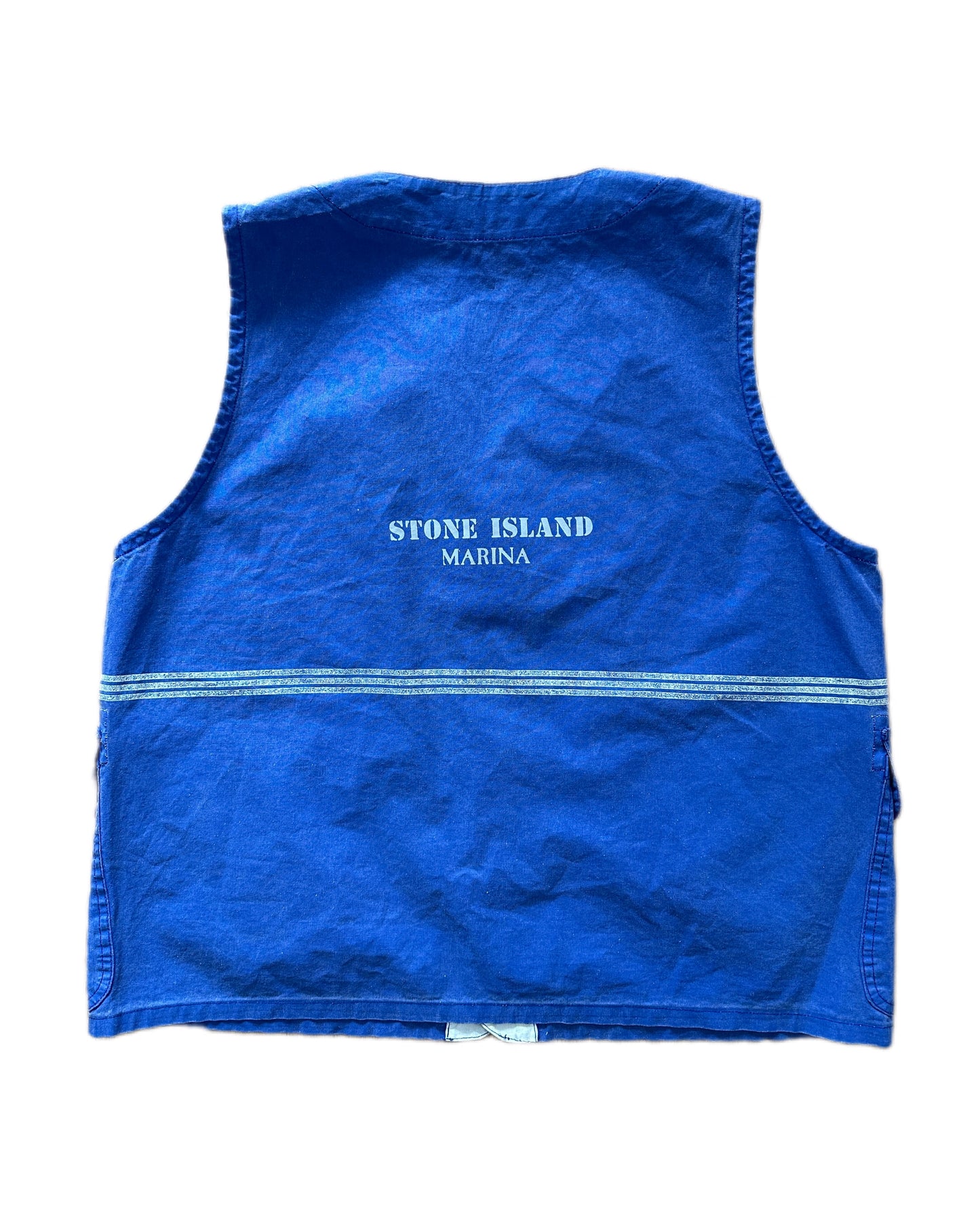 Stone Island Marina 1992 Tela Stella Reflective Print Vest - L - Made in Italy