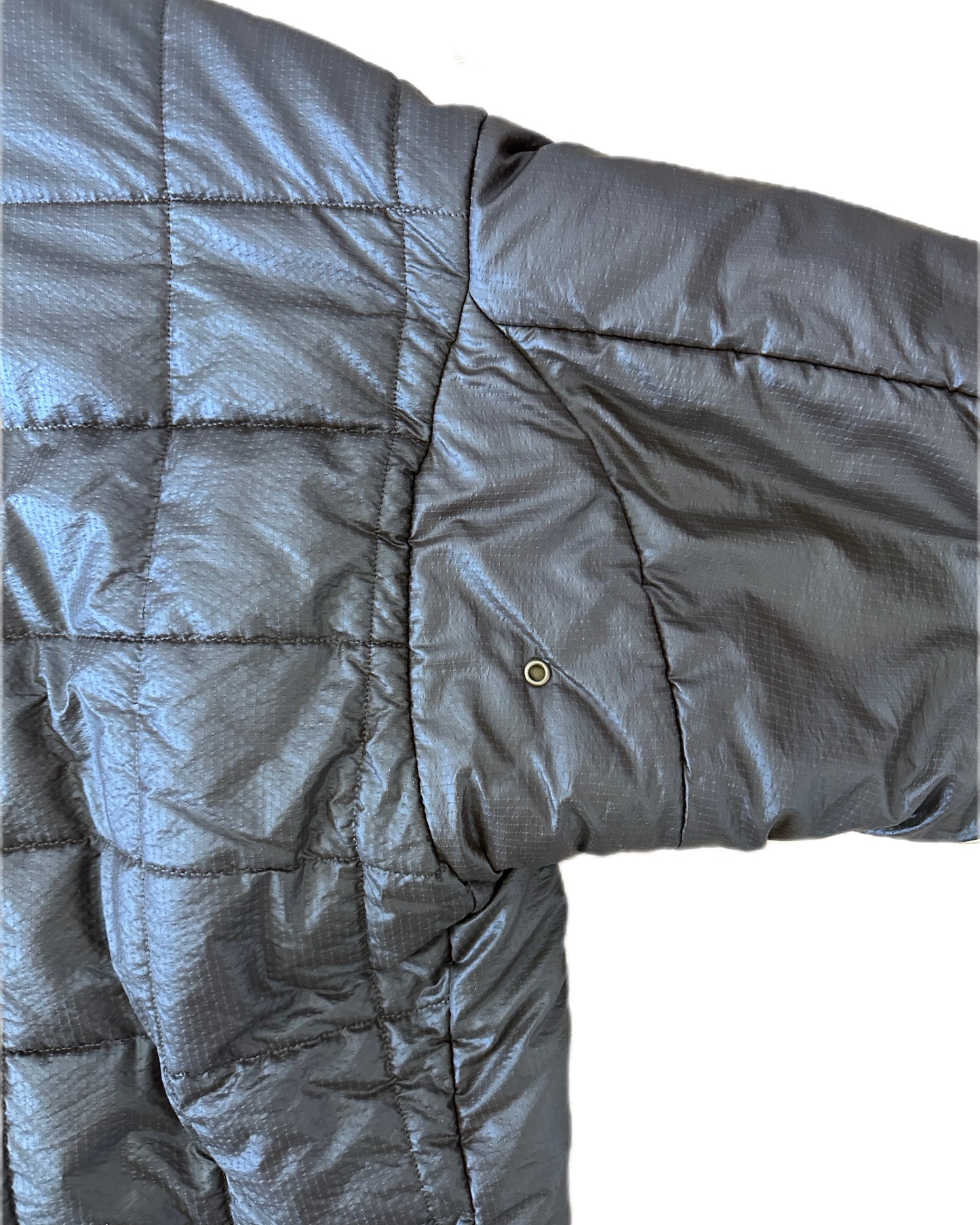 Stone Island 1988 Vintage Brown Nylon Ripstop Down Quilted Bomber Jacket - XL - Made in Italy