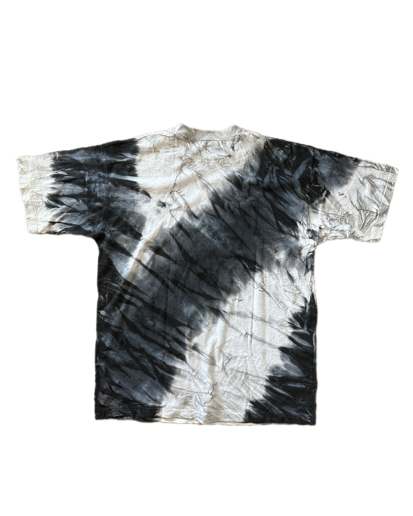 Crocker USA Vintage 90s Bodybuilding Black White Tie-Dye T-Shirt - XL - Made in USA