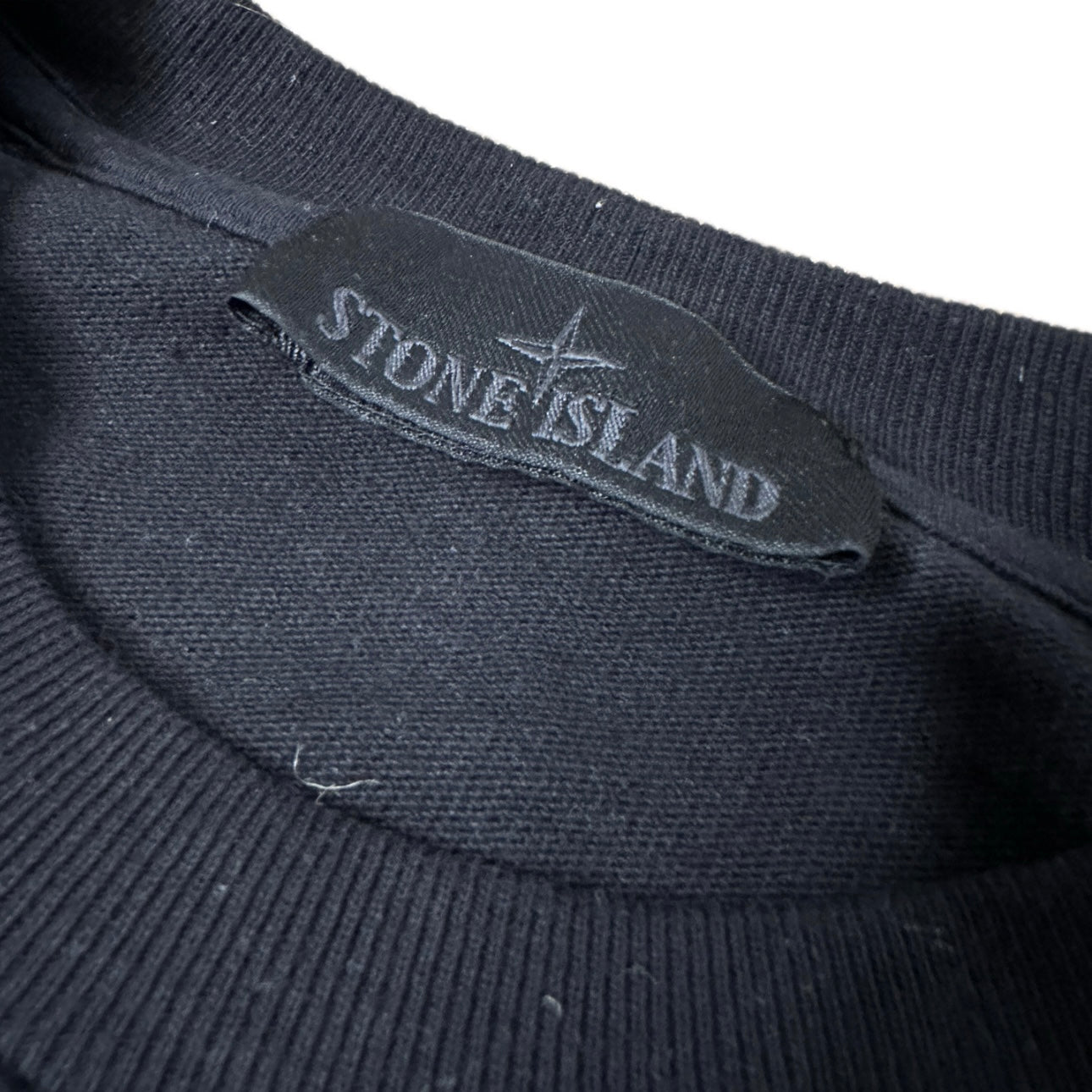 Stone Island 2023 Ghost Piece Organic Cotton Black Crewneck Sweatshirt - XXL