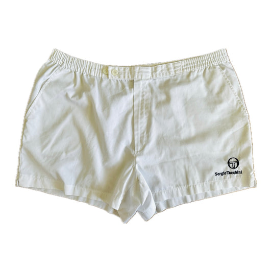 Sergio Tacchini 80s Vintage White Shorts - XL - Made in Italy