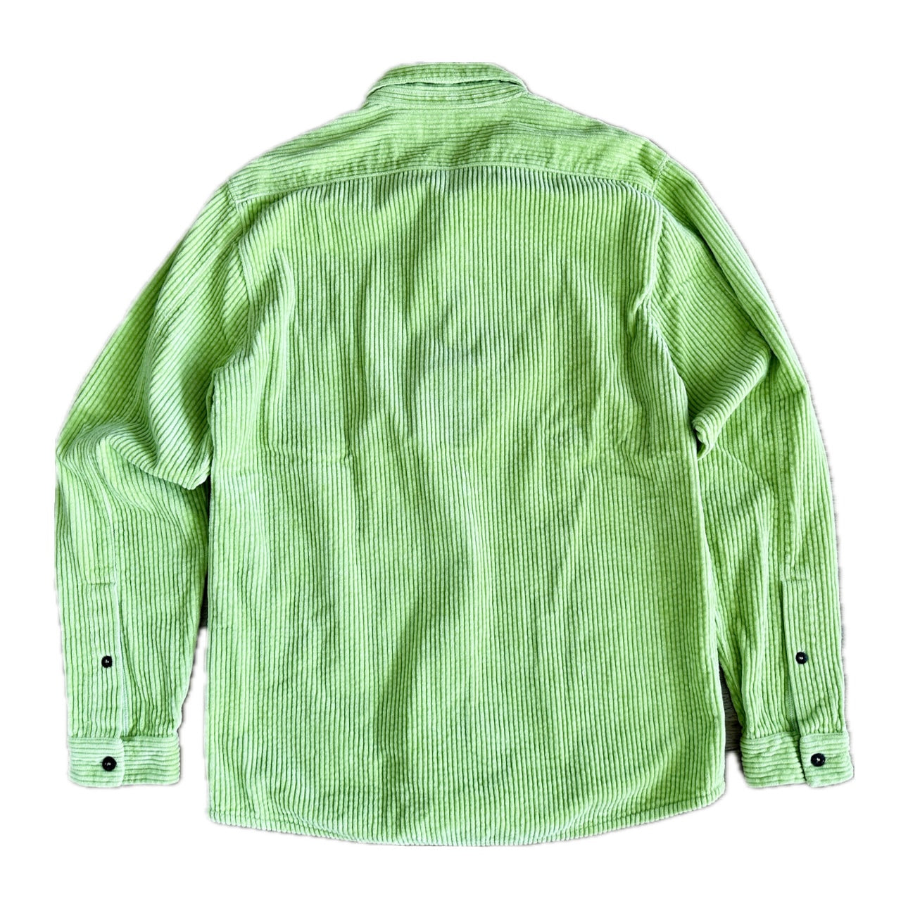 Stone Island 2020 Cotton Corduroy Overshirt Lime Green - L - Made in Italy