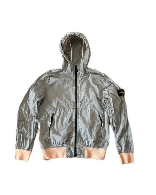 Stone Island 2018 Nylon Metal Watro  Silver/Apricot Jacket - L 