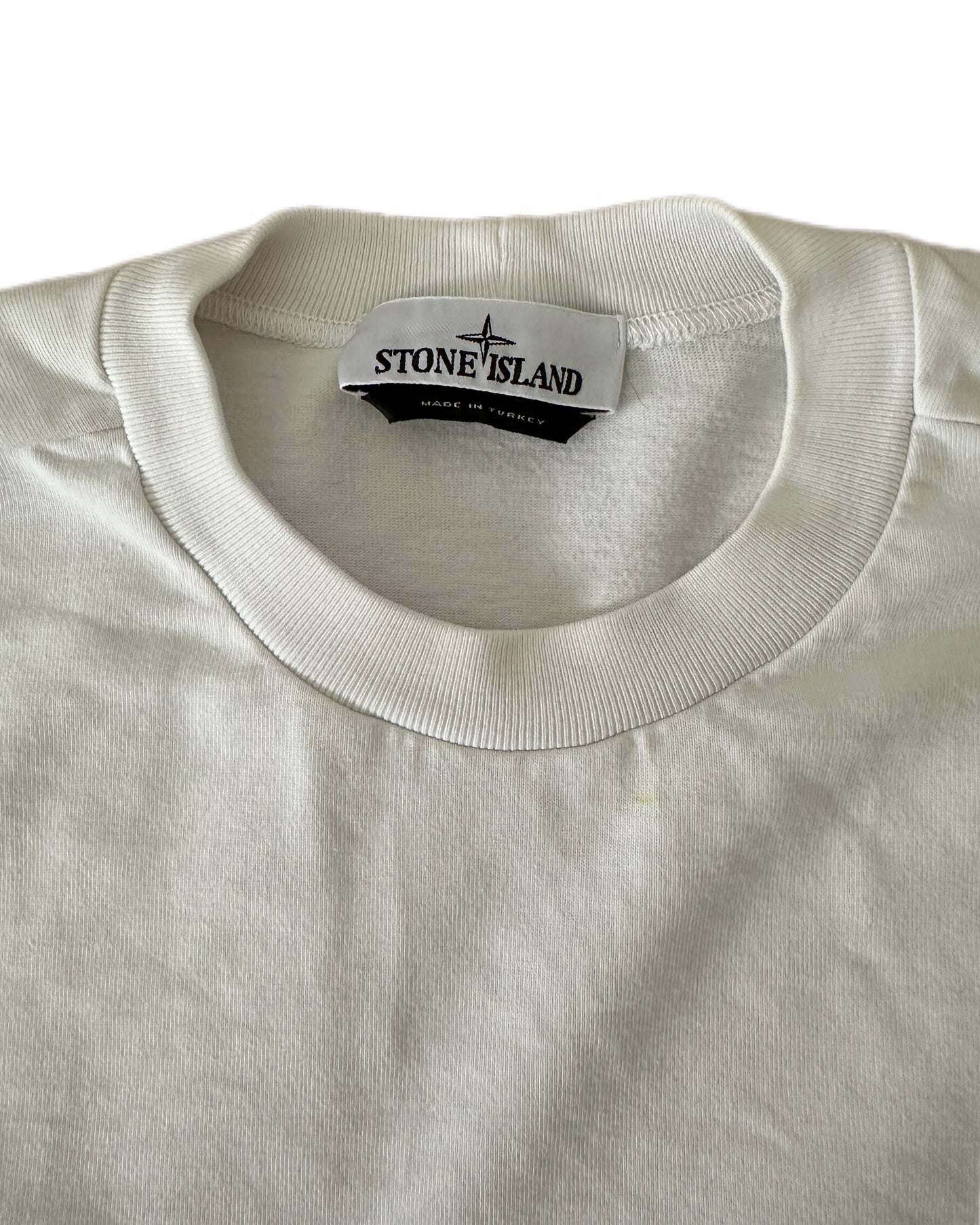 Stone Island 2023 White Cotton Sweatshirt - S