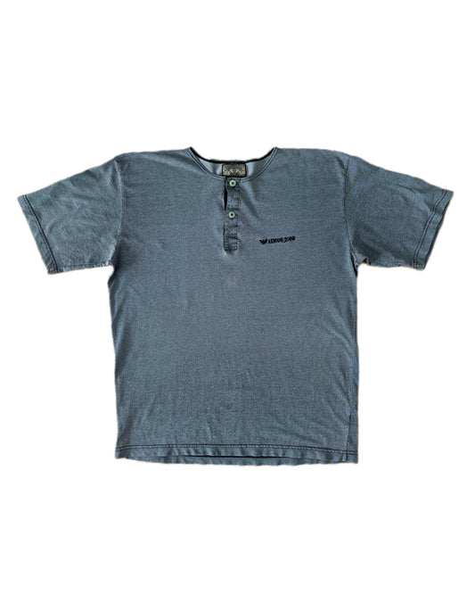 Armani Jeans Vintage 80s Henley T-Shirt - XL - Made in Italy