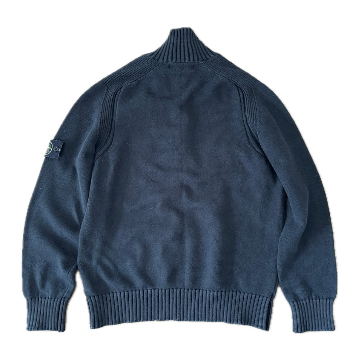 Stone Island 2010 Black Knit Troyer Sweater - L - Made in Italy