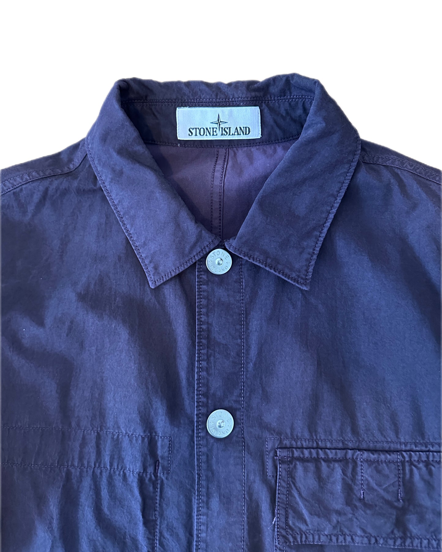 Stone Island 2023 Cupro Cotton Twill-TC Overshirt - L - Made in Italy