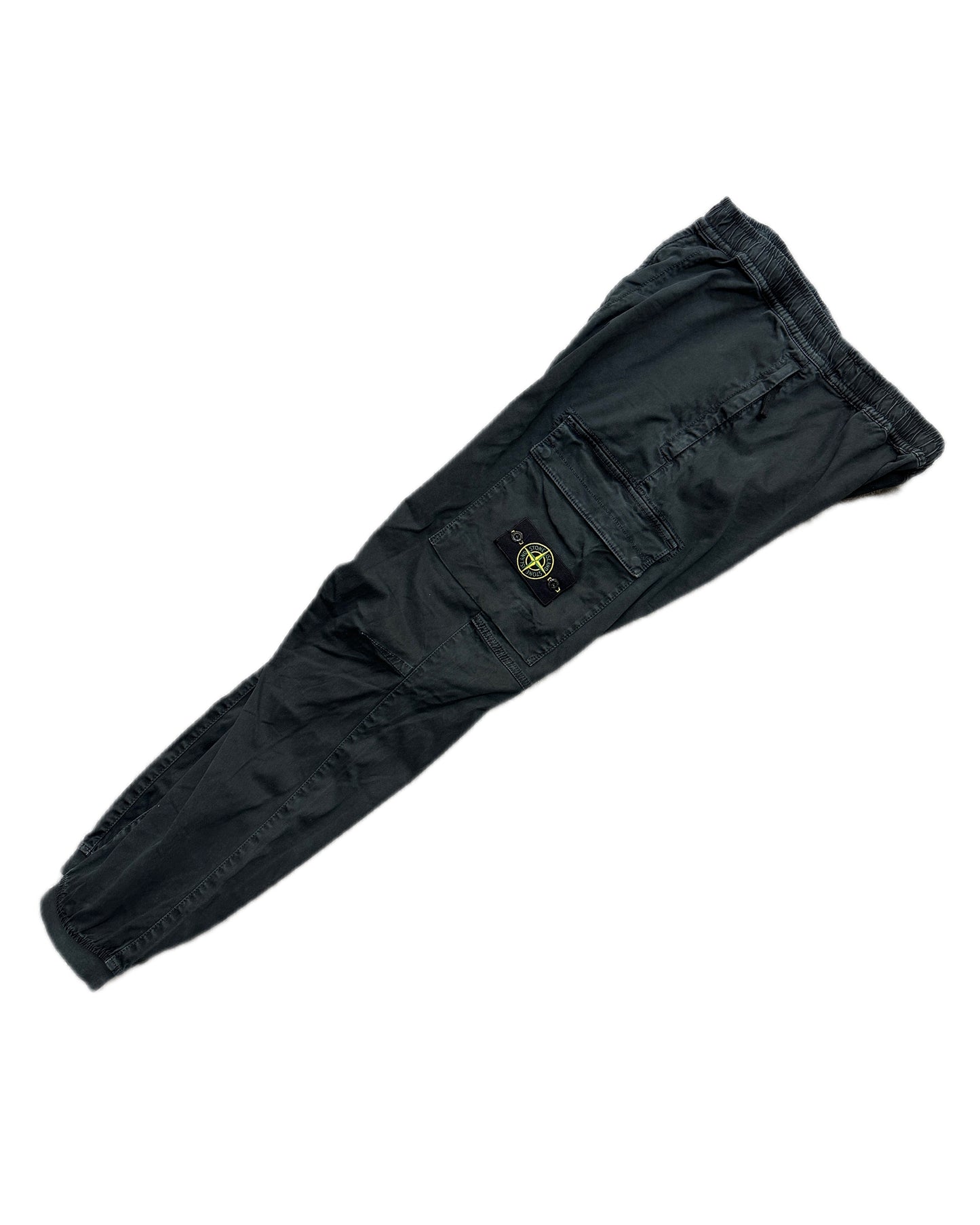 Stone Island 2023 Black Old Treatment Type RE-T Cargo Pants - W34