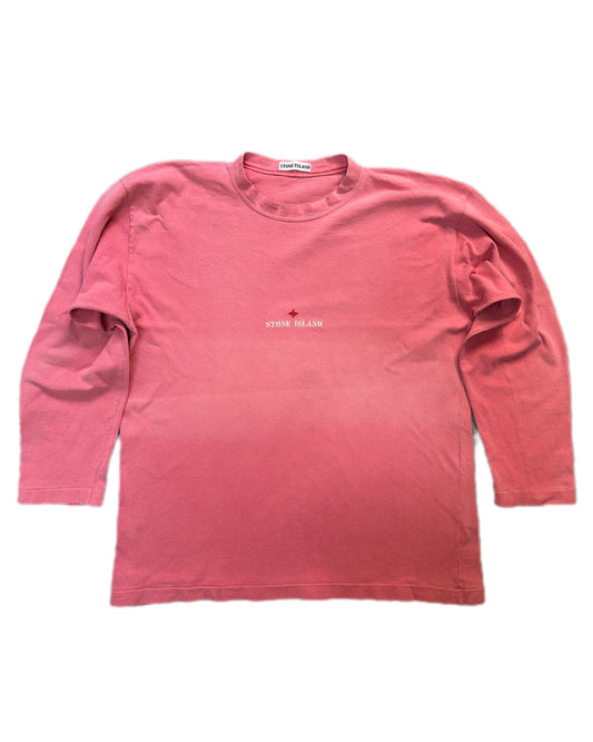Stone Island 1988 Vintage Pink Longsleeve Shirt - XL - Made in Italy