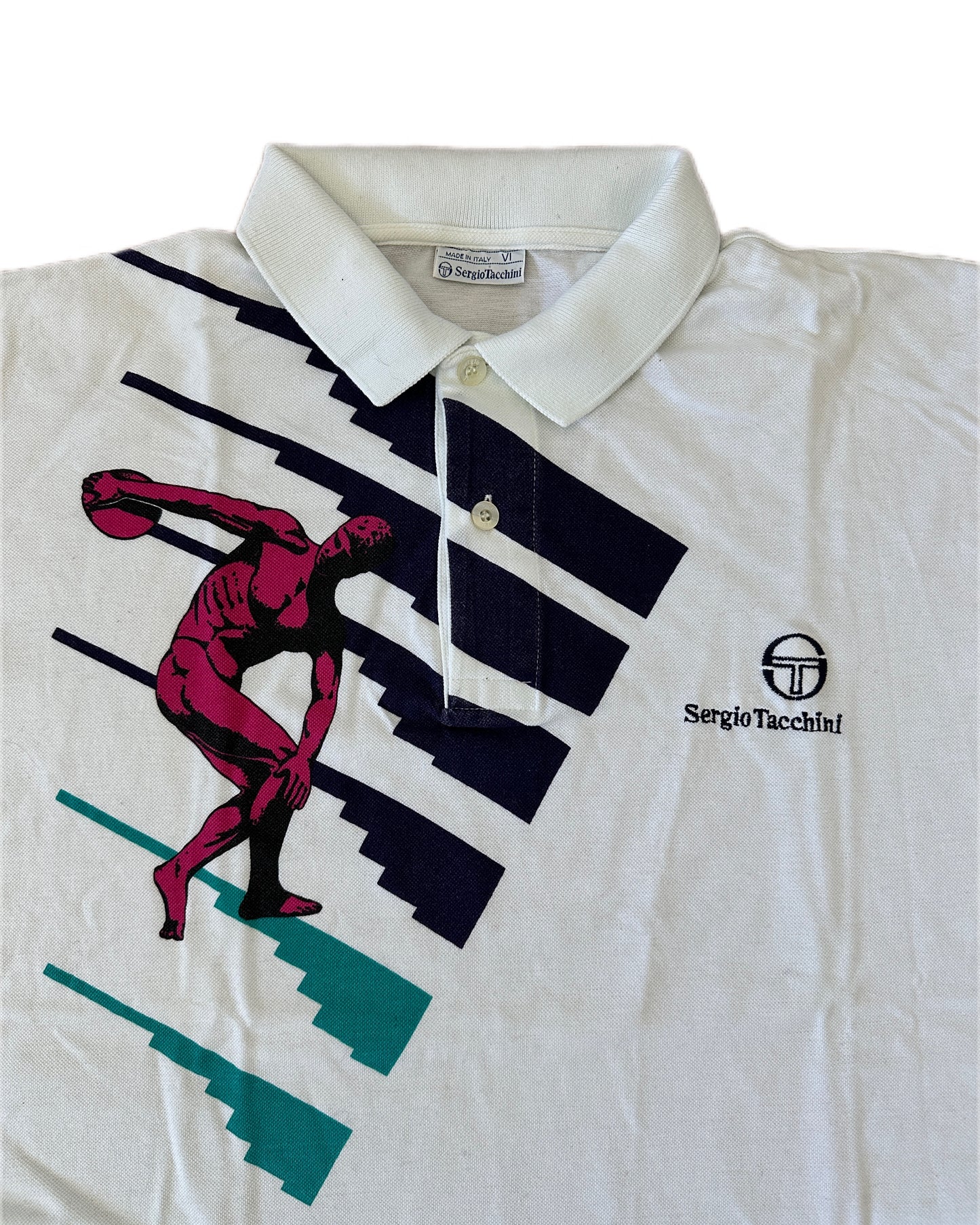 Sergio Tacchini 1990 Polo Shirt - VI / L - Made in Italy