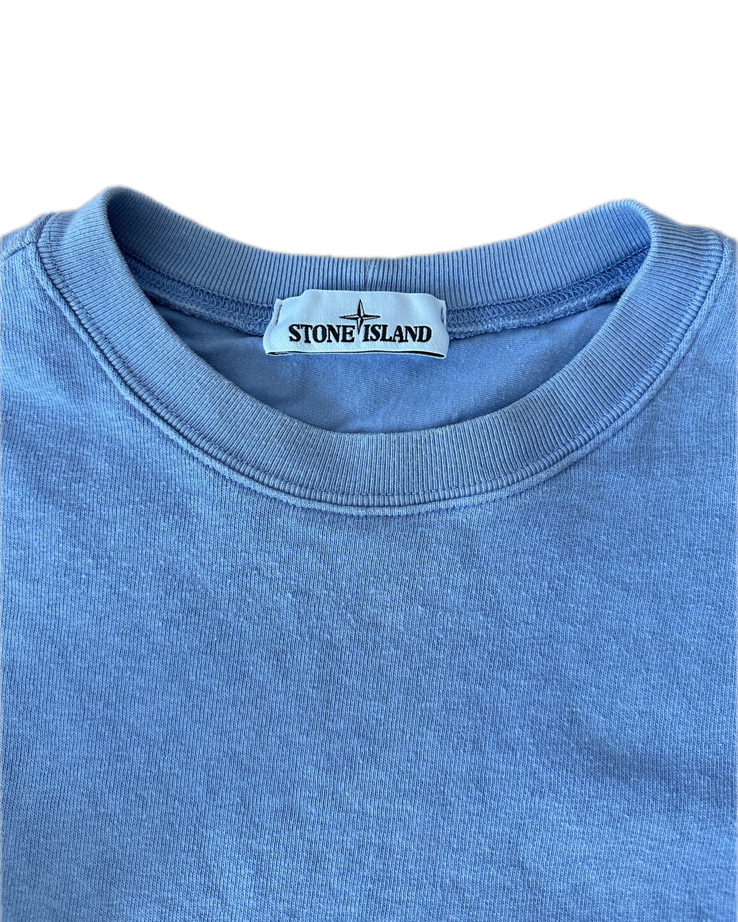 Stone Island 2019 Pastel Blue Cotton Crewneck Sweatshirt - L