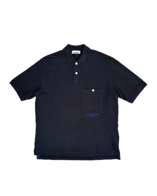 Stone Island Marina 2025 Cotton Pique Polo Shirt - L