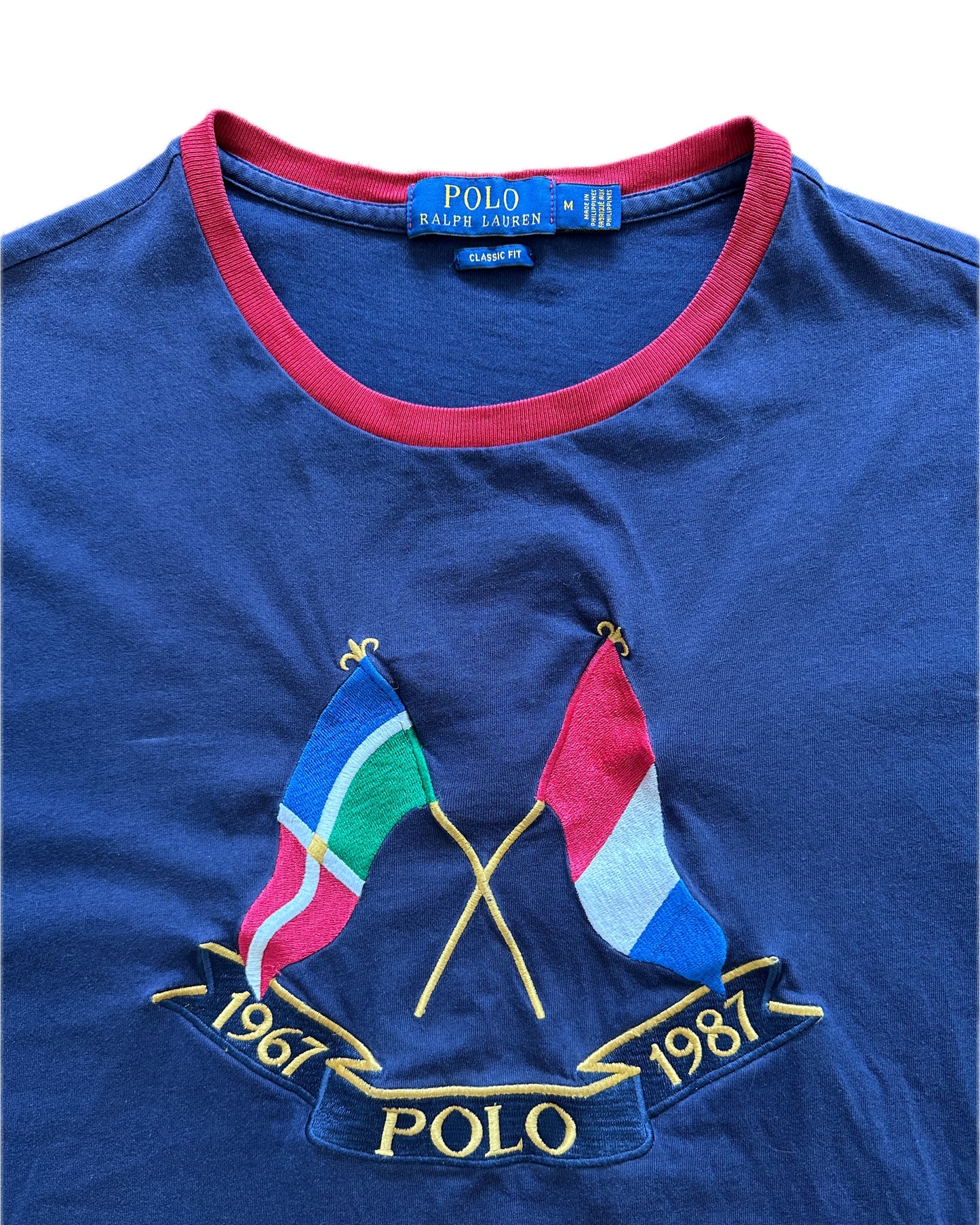Polo Ralph Lauren 1987 Cross Flags T-Shirt Navy - M