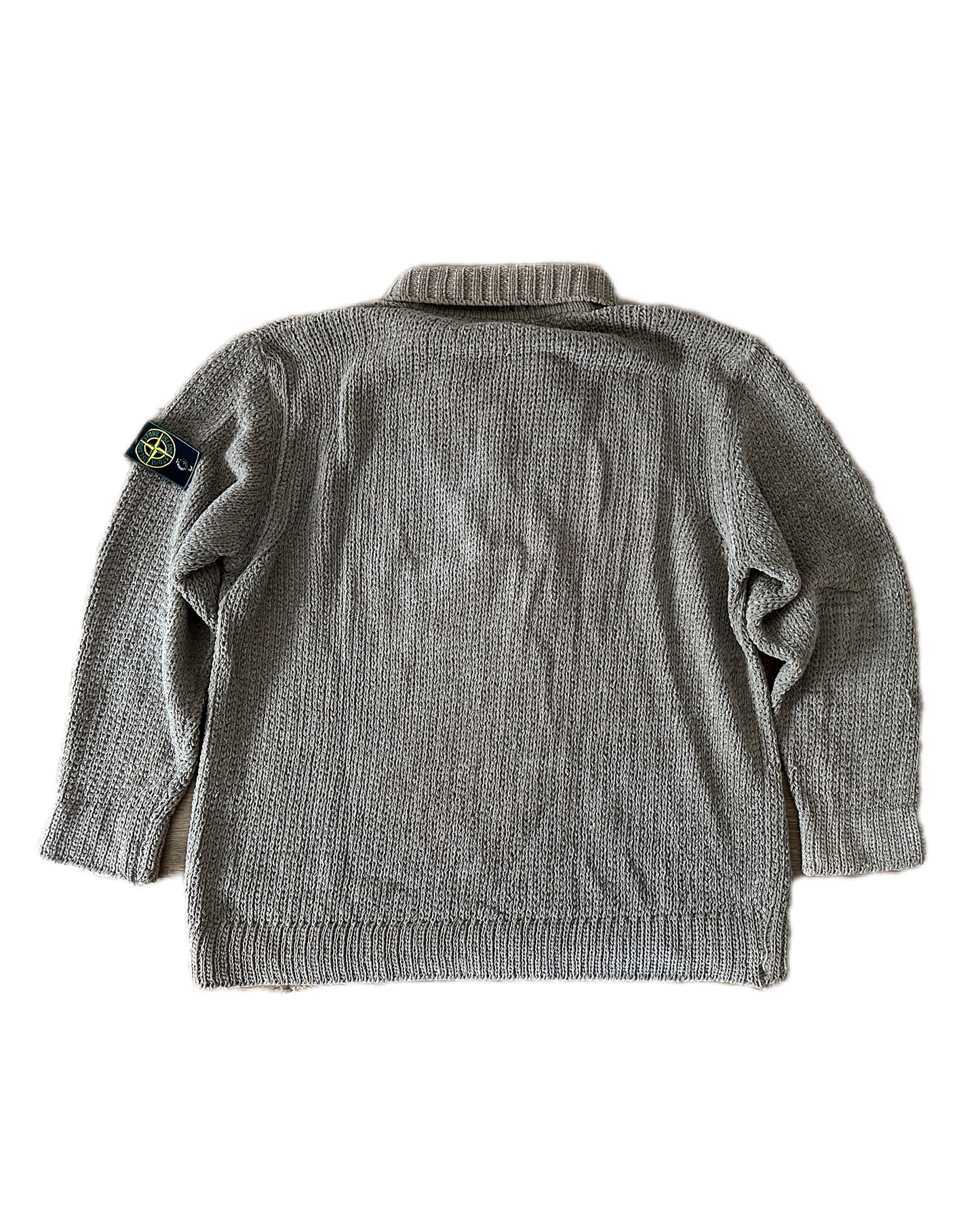 Stone Island 1997 Vintage Cotton Knit Troyer - L - Made in Italy