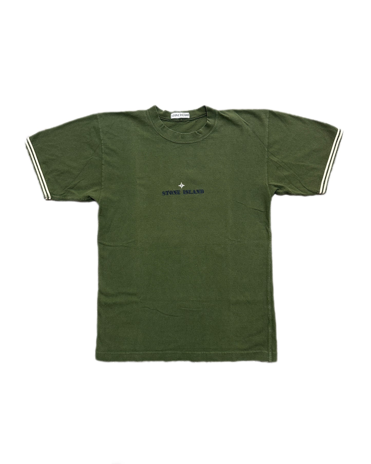 Stone Island 1989 Vintage Logo Embroidery Green T-Shirt - S fits M - Made in Italy