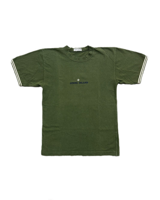 Stone Island 1989 Vintage Logo Embroidery Green T-Shirt - S fits M - Made in Italy