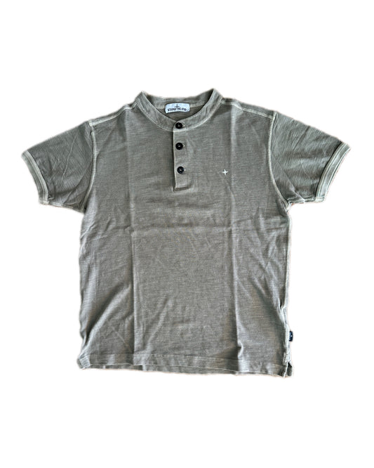 Stone Island Stellina Khaki Henley T-Shirt - L (fits M)