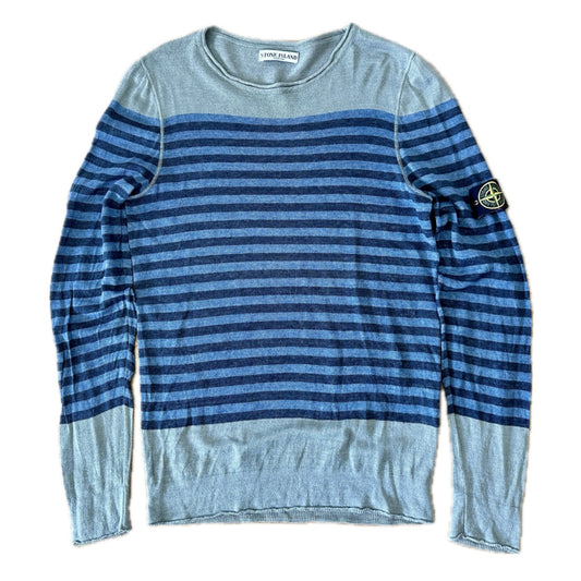 Stone Island 2010 Lino Flax Knit Sweater - L - Made in Italy