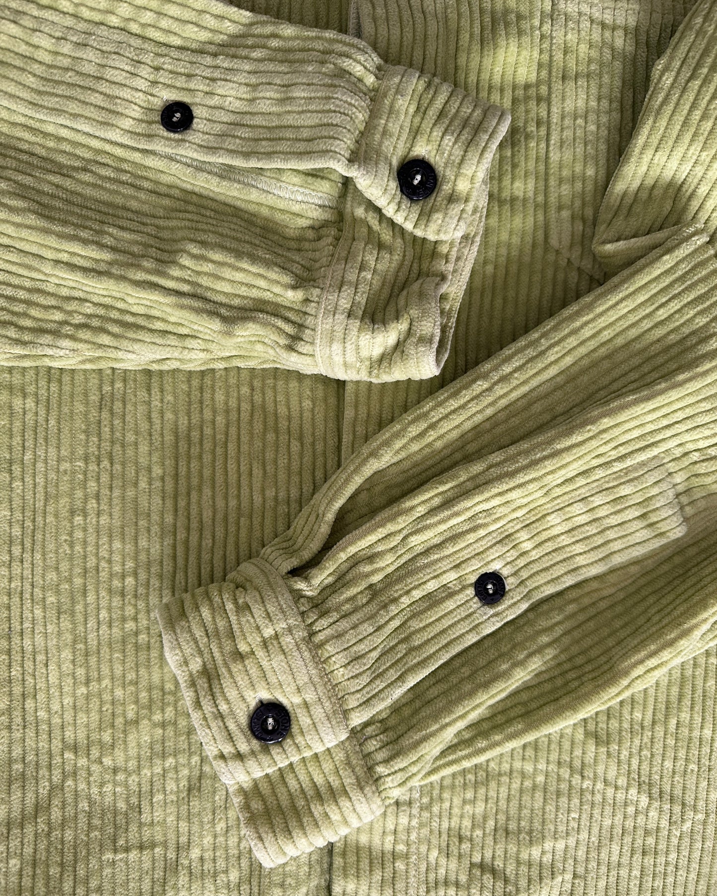 Stone Island 2019 Cotton Corduroy Overshirt Lime Green - XL - Made in Italy