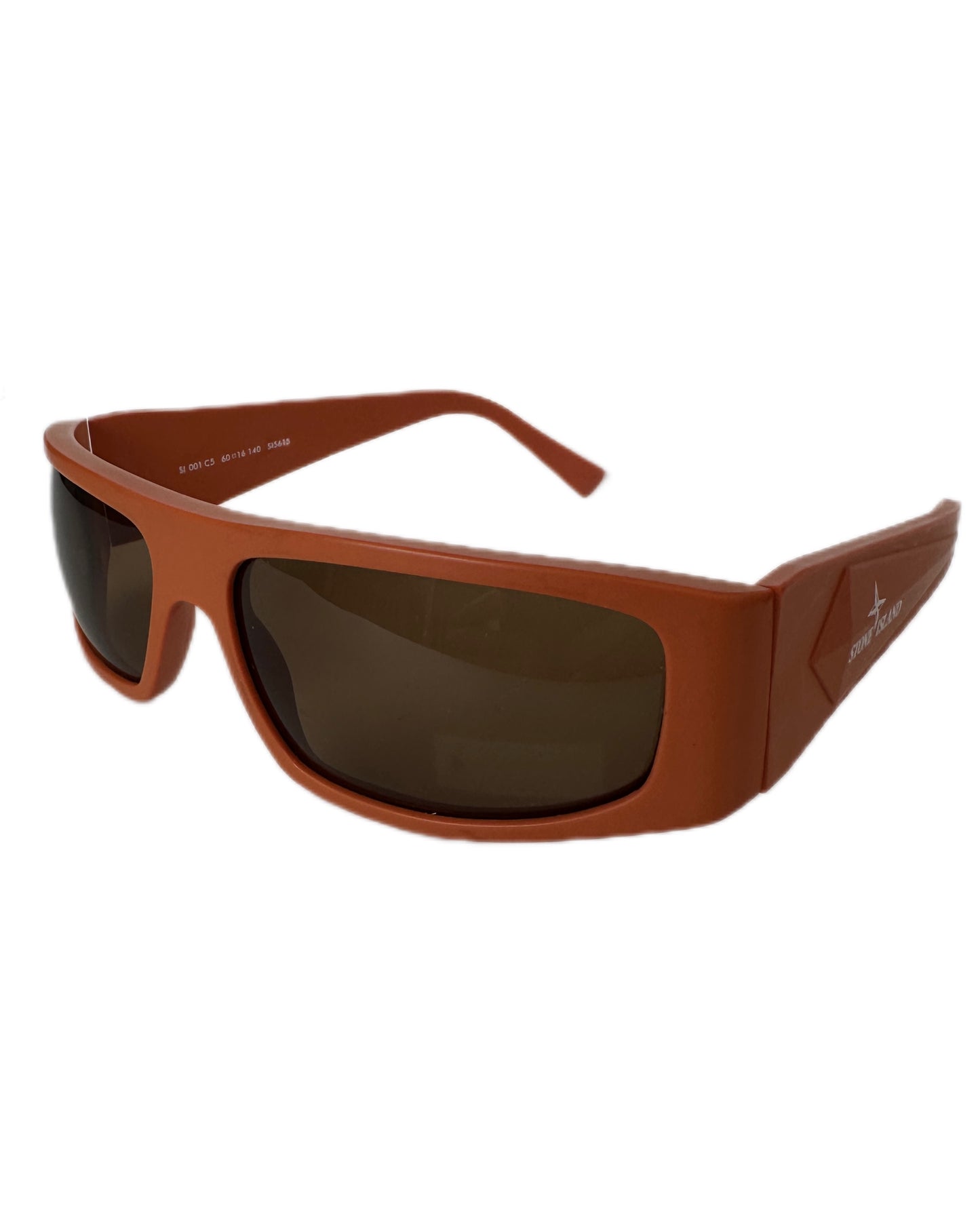 Stone Island 2013 SI 001 Sanded Acetate Orange Zeiss Sunglasses - Made in Italy
