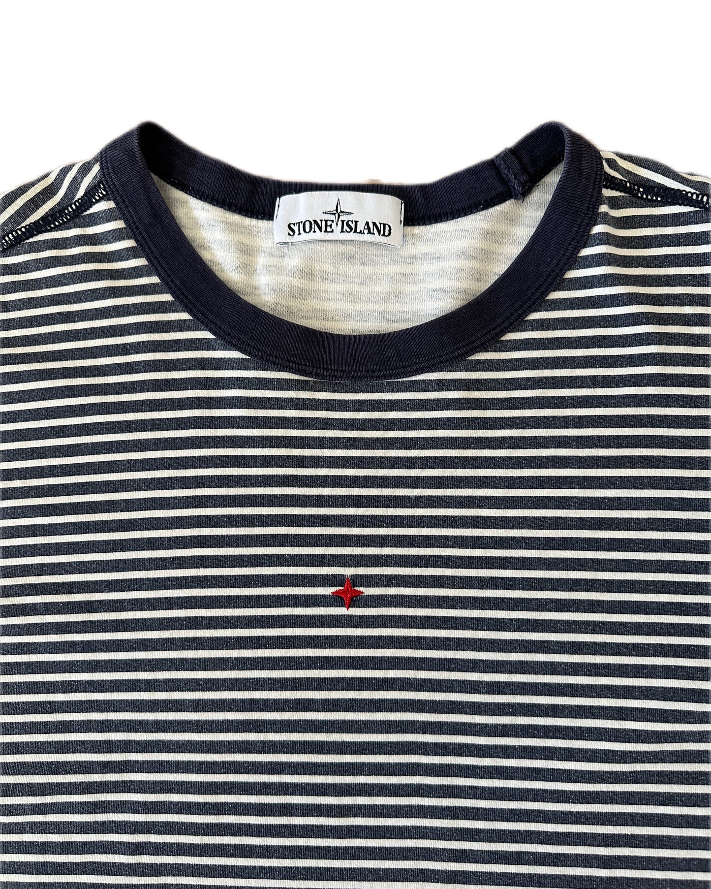 Stone Island Marina 2019 Navy Striped T-Shirt - XL (fits L)