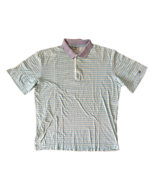 Ellesse Vintage 80s Light Blue Tennis Polo Shirt - M - Made in Italy