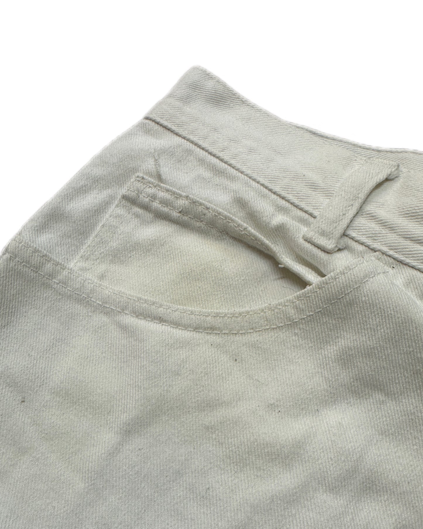 Stone Island 1989 Vintage Green Edge Logo White Button Jeans - 48 - Made in Italy