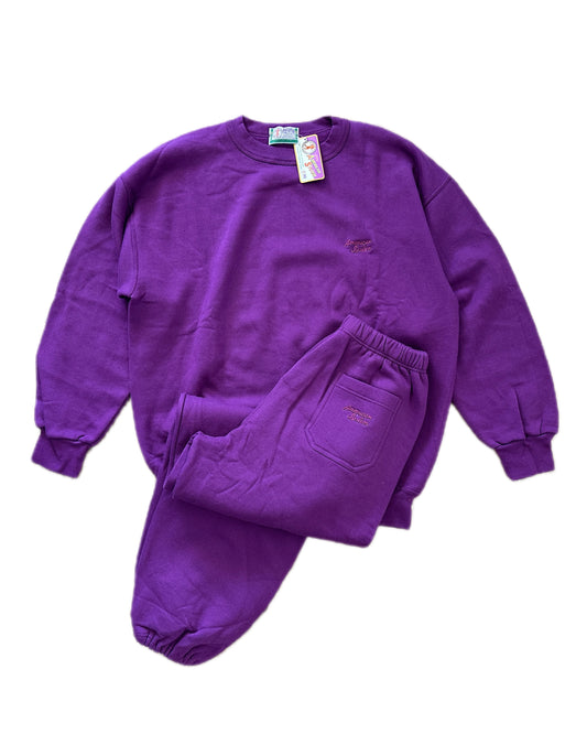 American System 1986 Vintage Tracksuit Purple - XL - Made in Italy