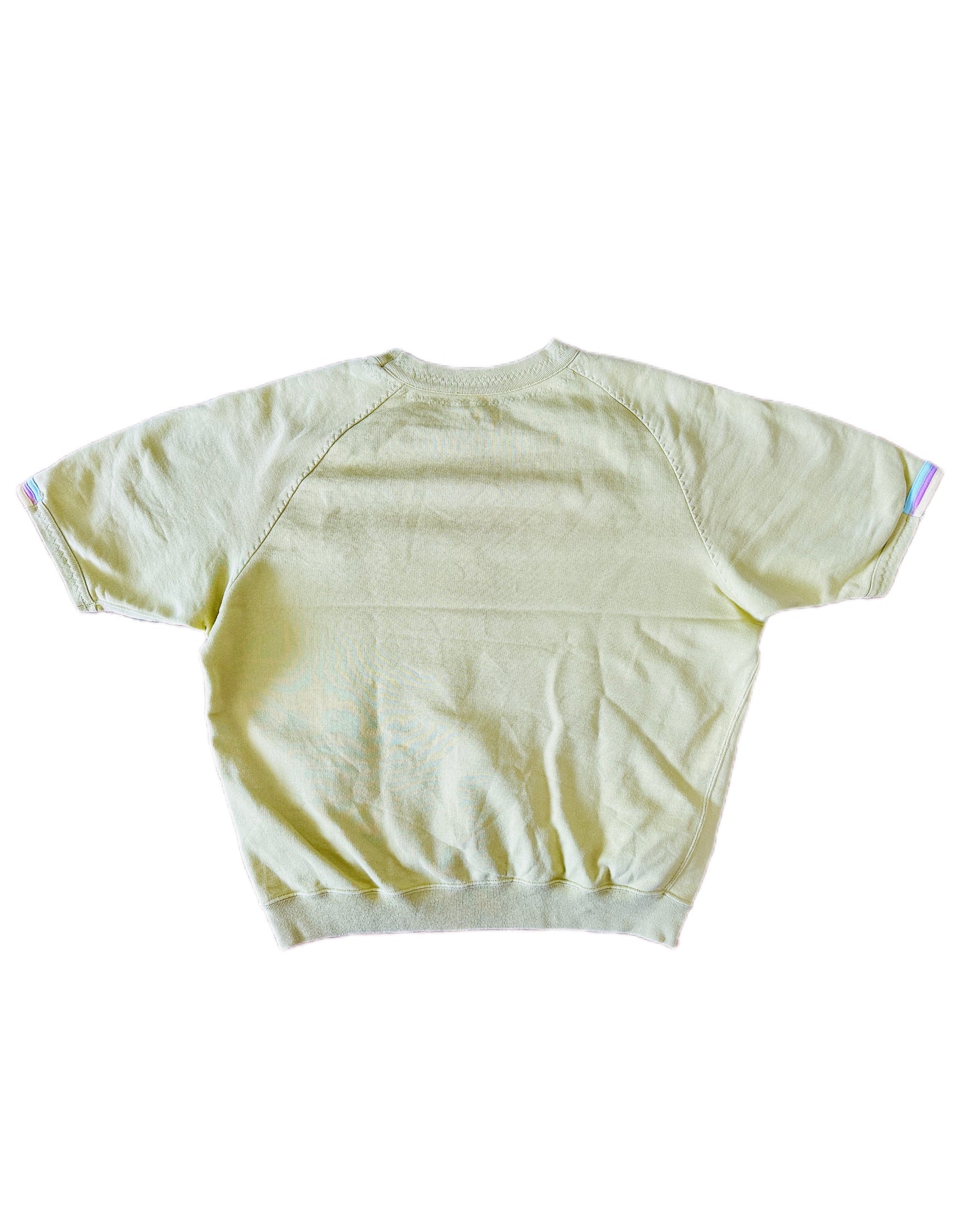 Best Company 1987 Vintage Pastel Lemon Short Sleeve Sweatshirt - L -  Made in Italy