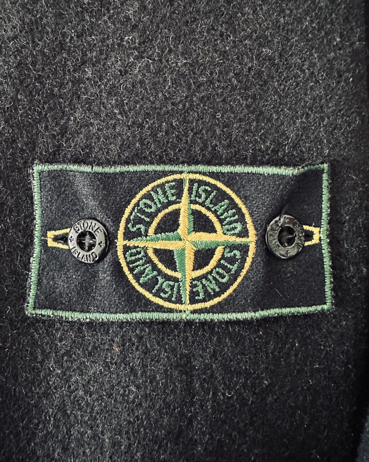 Stone Island 1995 Vintage Black Wool Blazer Jacket  - XL - Made in Italy